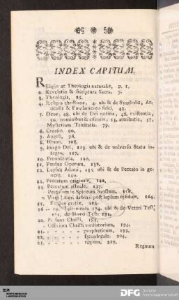Index Capitum.