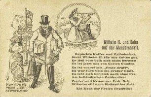 Nun ade du mein lieb' Vaterland - Wilhelm II. und Sohn auf der Wanderschaft.