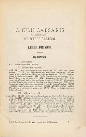 C. Iulii Caesaris Commentarii de bello Gallico