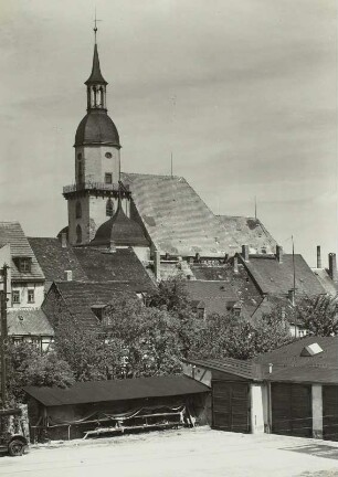 Rochlitz, Kunigundenkirche, Blick vom Schulberg
