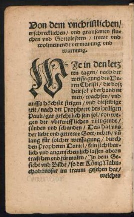 Von dem unchristlichen/ erschrecklichen/ und grausamen Fluchen und Gottslestern/ trewe und wolmeinende vermanung und warnung