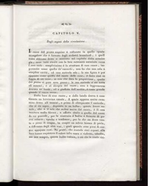 Capitolo V. Degli organi della circolazione