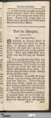 Von der Ewigkeit.
