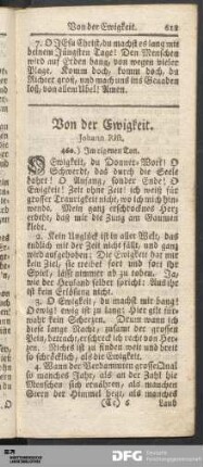 Von der Ewigkeit.