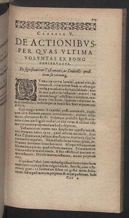 De actionibus, per quas ultima