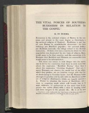 The vital forces of southern buddhism in relation to the gospel