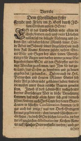 Dem Christlichen Leser ...