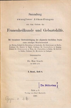Die Influenza und ihre Beziehung zu den weiblichen Generationsorganen