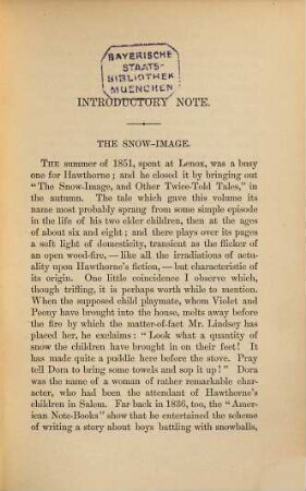 The complete Works of Nathaniel Hawthorne, with introductory Notes by George Parsons Lathrop and illustrated with Etchings by Blum ... : In 24 Volumes, 6