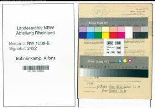 Entnazifizierung Alfons Bohnenkamp , geb. 19.11.1891 (Feuerwehrmann)