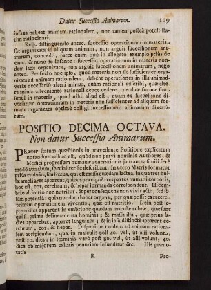129-135, Positio Decima Octava. Non datur Successio Animarum