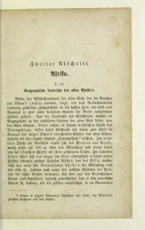 Zweiter Abschnitt. Afrika