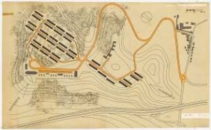Studienarbeiten: Entwurf, Bebauung Kohlenplatte, Bergsiedlung, Lageplan 1:100