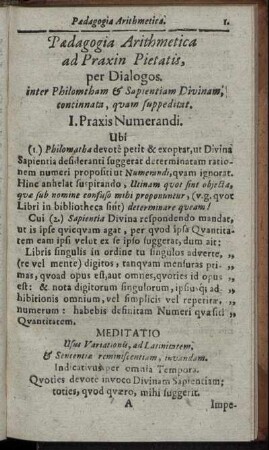 Pædagogia Arthmetica ad Praxim Pietatis [...]