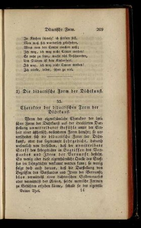 2) Die didactische Form der Dichtkunst.