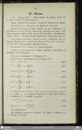 IV. Wärme.