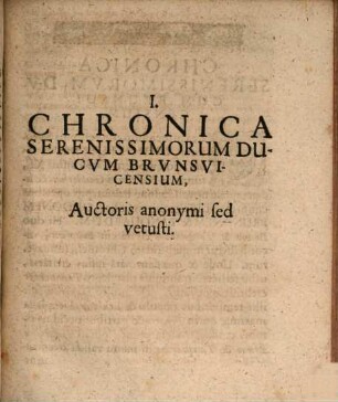 Vetustas Sanctimonia Celsissimae ... Ducum Brunsvic. et Lyneburgensium Domus