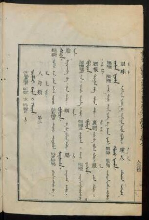 Niyalmai beye i hacin. jai = 人身類 第二