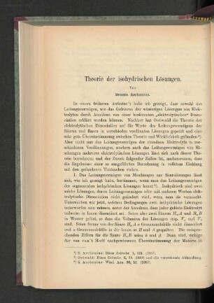 Theorie der isohydrischen Lösungen.