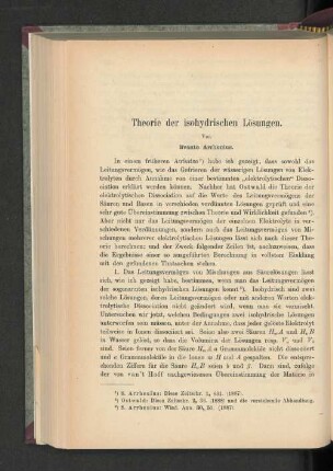 Theorie der isohydrischen Lösungen.