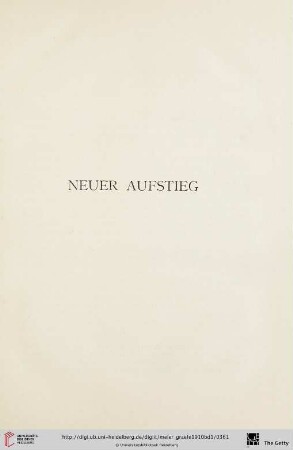 Neuer Aufstieg