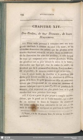 Chapitre XIV. Des Etoiles, de leur Distance, de leurs Mouvemens
