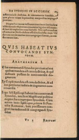 Quis Habeat Ius Convocandi Synodum.
