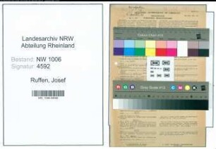 Entnazifizierung Josef Ruffen , geb. 14.05.1904 (Maurer)