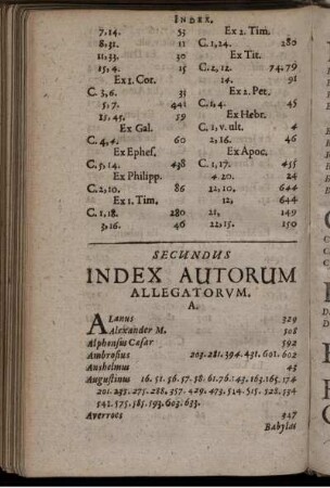 Secundus Index Autorum Allegatorum