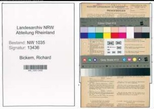 Entnazifizierung Richard Bickern , geb. 23.11.1908 (Laborant)
