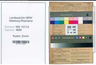 Entnazifizierung Emmi Kuehn , geb. 19.03.1886 (Inhaberin Einer Leihbuecherei)
