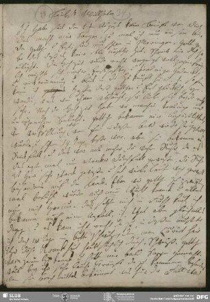 Eigenh. Brief von Johanna Christiane Erdmuthe Schlegel an August Wilhelm von Schlegel, Hannover, 23.09.1794