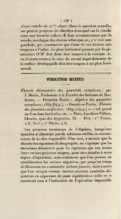 Publication récentes.