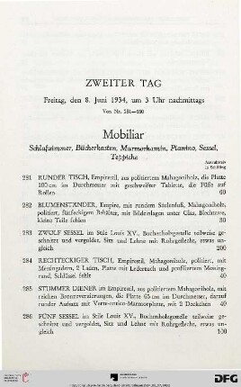 Zweiter Tag: Freitag, den 8. Juni, um 3 Uhr nachmittags