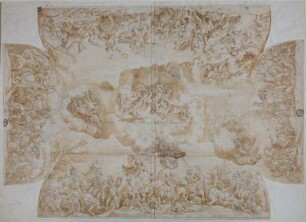 Deckenansicht der Sala di Troia im Palazzo Ducale zu Mantua