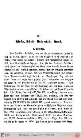 III. Kirche, Schule, Universität, Kunst