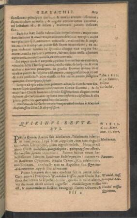 Quirinus Reuterus.