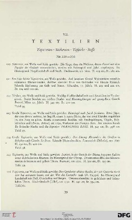 VII. Textilien 8Nr. 220-236)