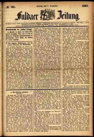 Ausgabe vom Freitag, den 07. Dezember 1883.