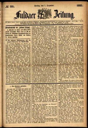 Ausgabe vom Freitag, den 07. Dezember 1883.