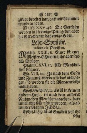 Lehr- Sprueche wider die Papisten