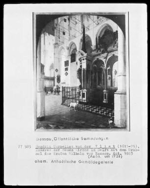 Inneres der Neuen Kirche in Delft mit dem Grabmal des Grafen Wilhelm von Nassau