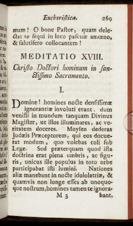 Meditatio XVIII. - Meditatio XXIV.
