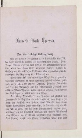Kaiserin Maria Theresia