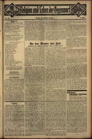 Dritte Ausgabe vom Sonntag, den 09. April 1933.