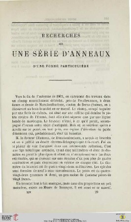 N.S. 14.1866: Recherches sur une série d'anneaux d'une forme particulière