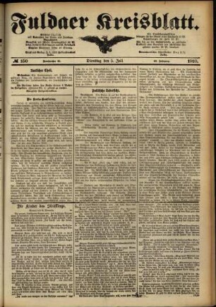 Ausgabe vom Dienstag, den 05. Juli 1910.