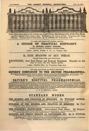 The lancet. 1877, [3.] Advertiser