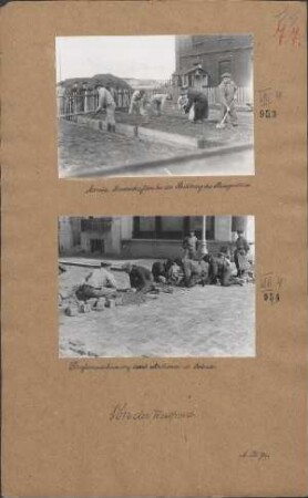 Marinemannschaften bei der Bestellung des Hausgartens