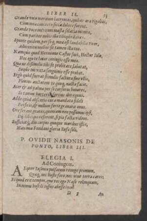 P. Ovidii Nasonis De Ponto, Liber III.